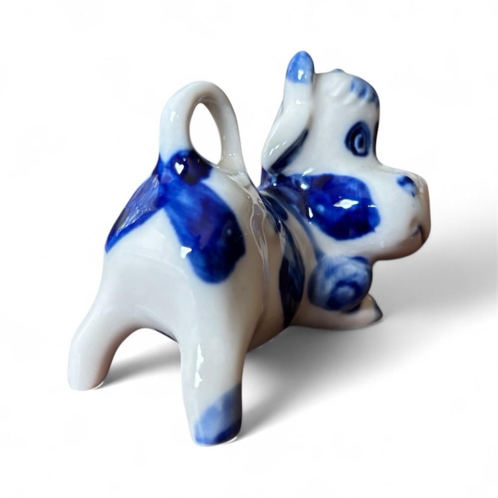 Delft Cow Figurine Porcelain Dutch Vintage - Picture 4 of 4